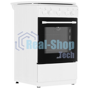 Плита газовая Cezaris ПГ 2150-06 белый, конфорок 4 газовых, духовка 43 л, 51 см x 85 см x 55 см