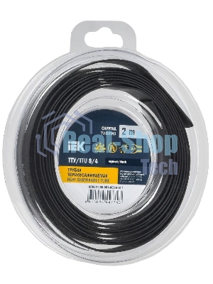 Трубка термоусадочная ТТУ нг-LS 8/4 черный (уп.2м) IEK UDR12-008-004-002-K02-T