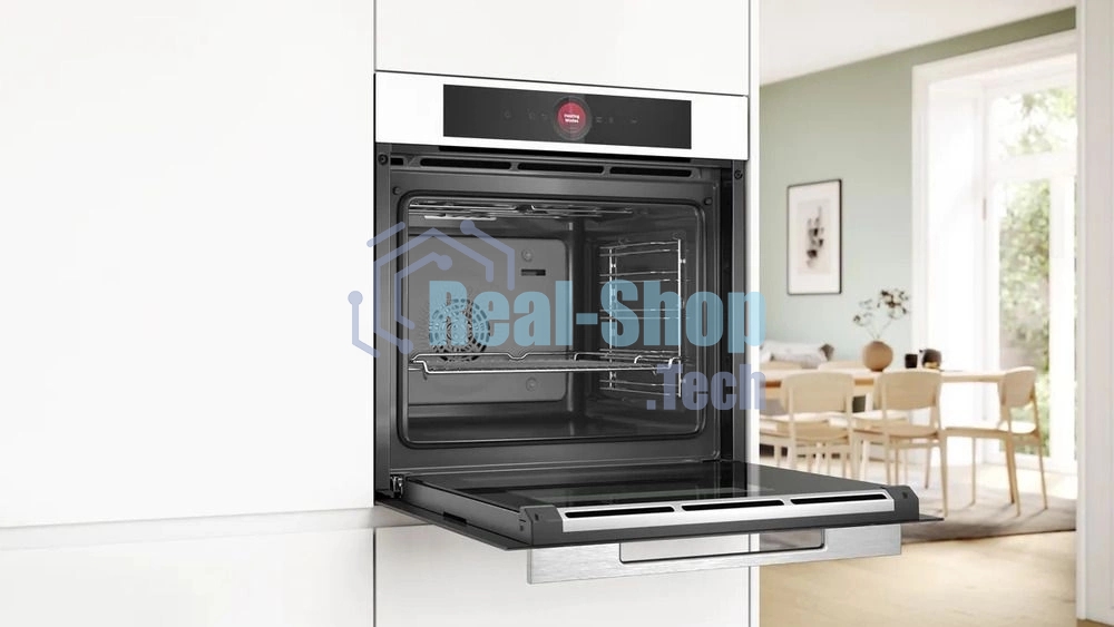 Встраиваемый духовой шкаф электрический Bosch Serie 8 HBG7341W1 белый