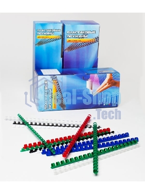 Пружины для переплета пластиковые Office Kit d=6мм A4 белый (100шт) BP2001