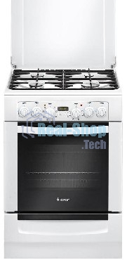 Плита комбинированная Gefest ПГЭ 6102-03 белый, конфорок 4 газовых, духовка 55 л, 60 см x 85 см x 60 см