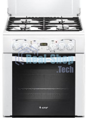 Плита комбинированная Gefest ПГЭ 6102-03 белый, конфорок 4 газовых, духовка 55 л, 60 см x 85 см x 60 см