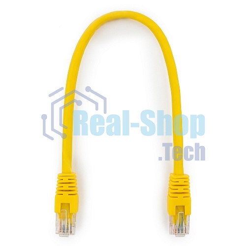Патч-корд UTP Cablexpert cat.6, 0.25м, литой, многожильный, желтый