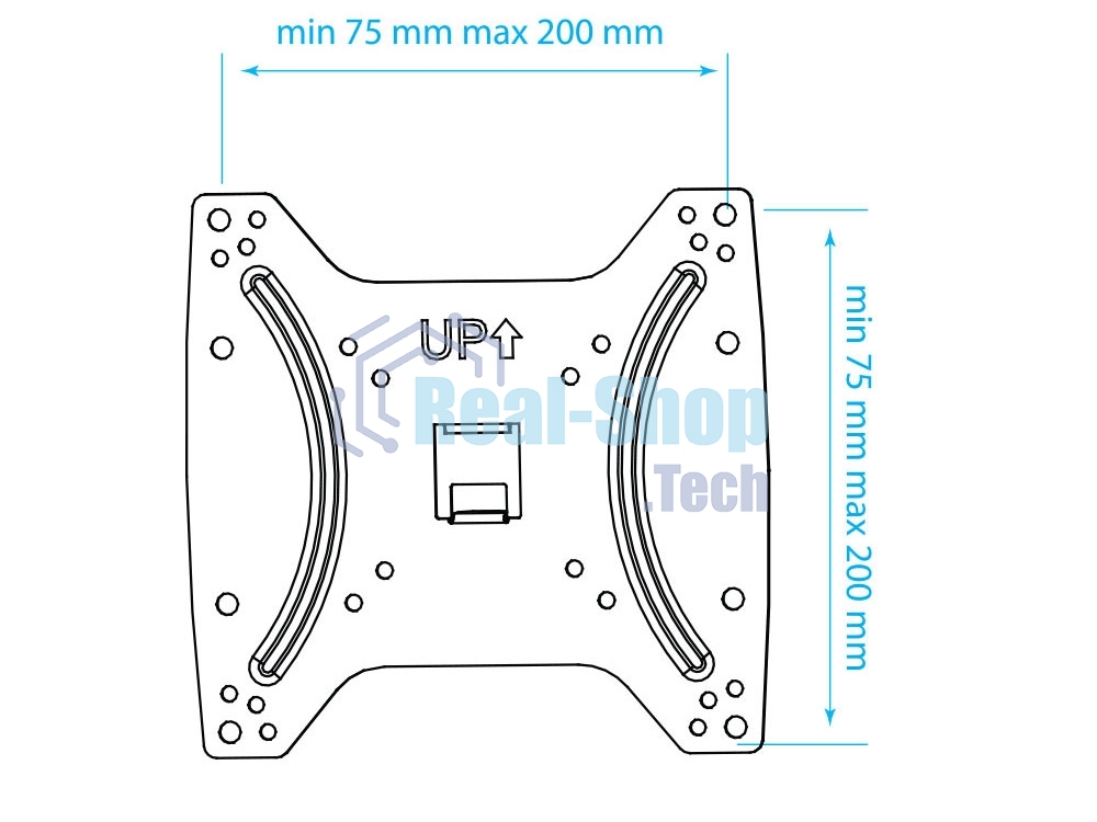 Крепеж Kromax OPTIMA-200 черный Кронштейн для LED/LCD телевизоров 15