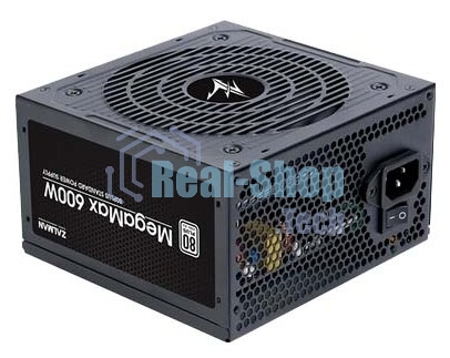 Блок питания Zalman ZM600-TXII V2 Retail, 600Вт, 80 PLUS, 120мм, черный