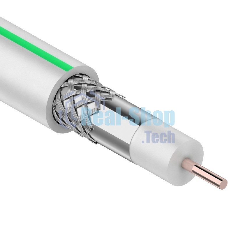 Кабель коаксиальный PROconnect SAT 703 B, CCS/Al/Al, 75%, 75 Ом, бухта 100 м, белый