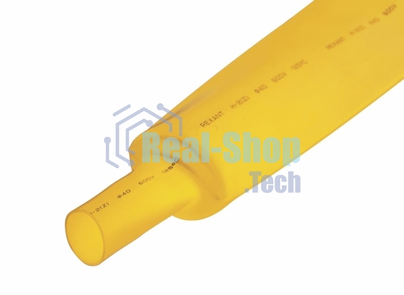 Термоусаживаемая трубка Rexant 35,0/17,5 мм, желтая, упаковка 10 шт. по 1 м