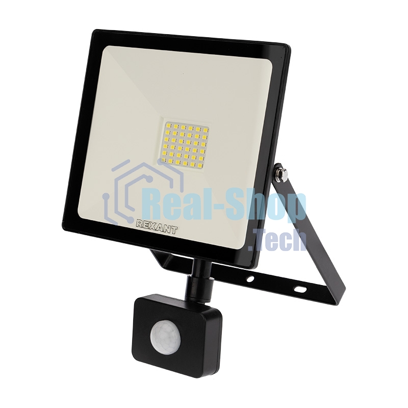 Прожектор светодиодный Rexant с датчиком движения 50 Вт 200–260В IP44 4000 лм 6500 K холодный свет