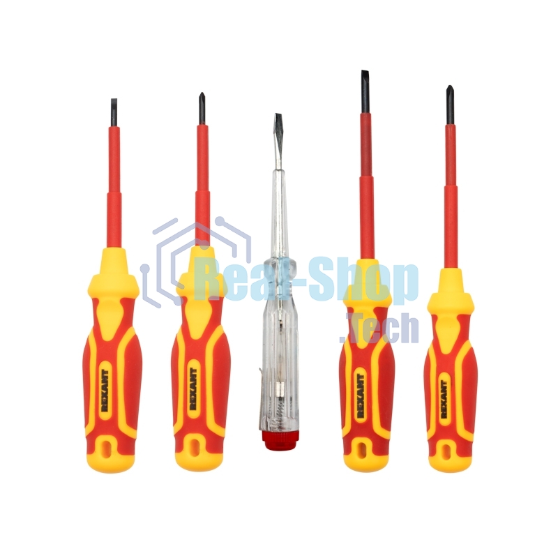 Набор диэлектрического инструмента Rexant RI-01, 7 предметов, до 1000 В, тканевый пенал