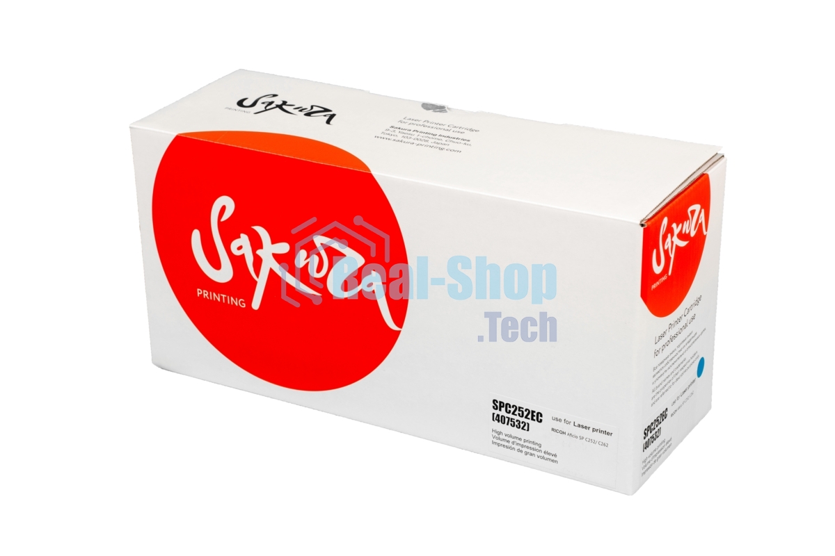 Картридж Sakura SPC252EC (407532) для Ricoh, голубой, 4000 к.