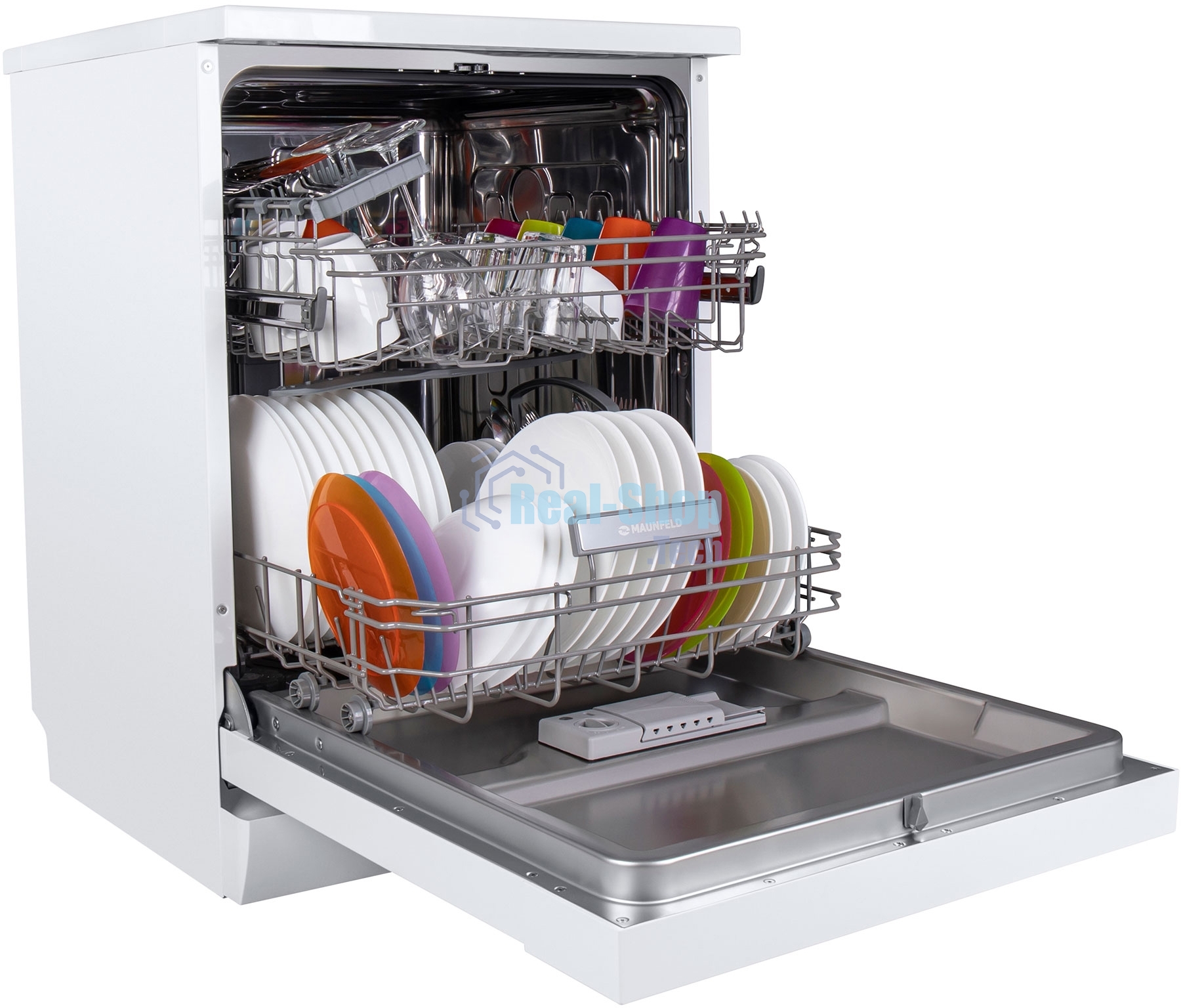 Посудомоечная машина Maunfeld MWF12S, белый, 59.8 см, 12 компл., 52 дБ, класс A+