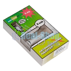 Автомобильная зарядка (от прикуривателя) 2USB 2.4A для micro USB More choice AC22m белый