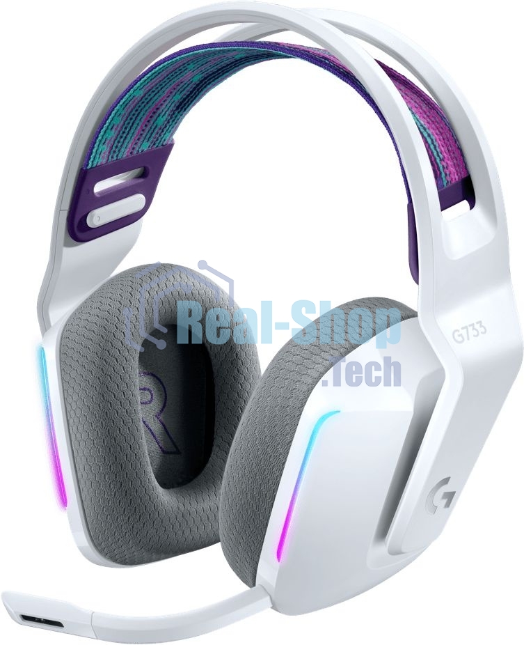 Гарнитура беспроводная LOGITECH G733 LIGHTSPEED Wireless RGb Gaming Headset - белый - 2.4GHZ - EMEA