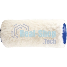 Валик Сибртех сменный с натуральным мехом, 200 мм, ворс 12 мм, D 48 мм, D ручки 6 мм
