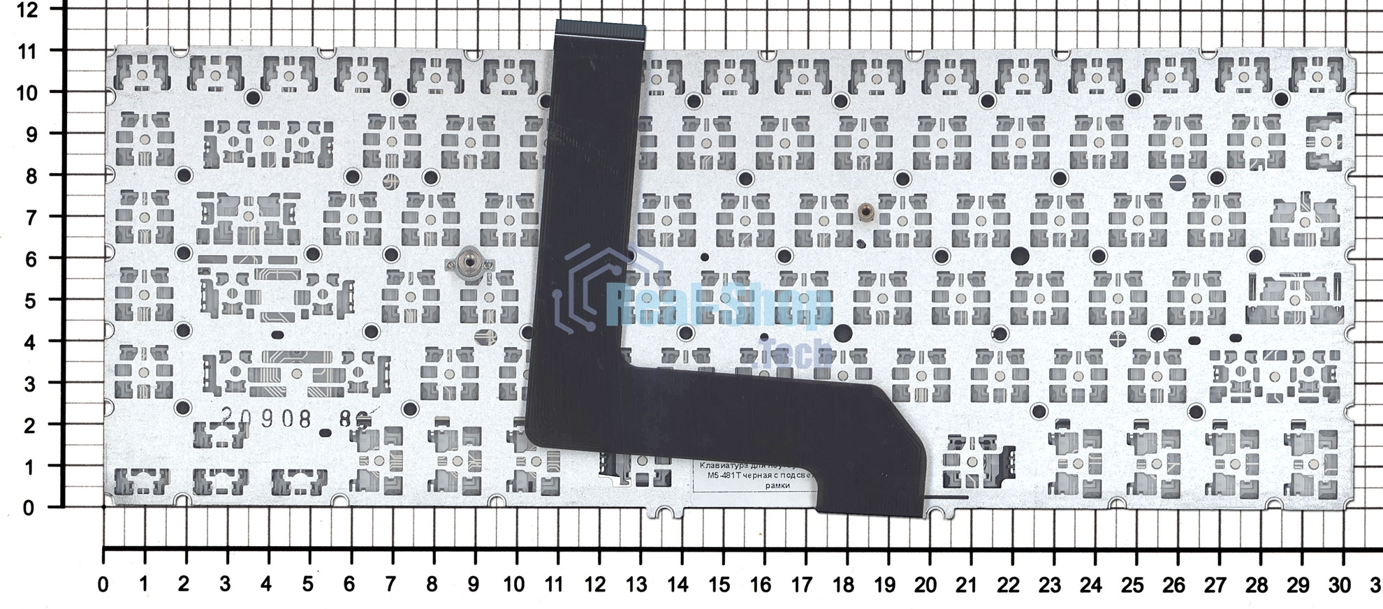 Клавиатура для ноутбука Acer Aspire M5-481T черная без рамки