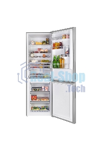 Холодильник Maunfeld MFF185NFS серый двухкамерный инвертор 240/100л морозилка снизу, No Frost