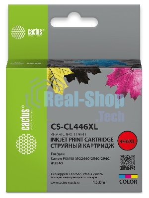 Картридж струйный Cactus CS-CL446XL многоцветный (15мл) для Canon Pixma MG2440/2540/2940