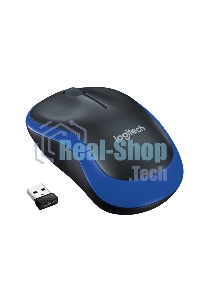 Мышь беспроводная Logitech M185 синий, 1000 dpi, радиоканал, USB, кнопки - 3