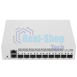 Коммутатор MikroTik Cloud Router Switch CRS310-1G-5S-4S+IN with 800 MHz CPU, 256 MB RAM, 4xSFP+, 5xSFP cages, 1xGbit LAN port, RouterOS L5, desktop case, rackmount ears, PSU