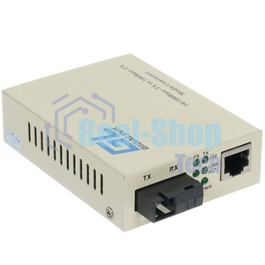 Конвертер из UTP GIGALINK GL-MC-UTPF-SC1F-18SM-1550-N 100Мбит/c в WDM, без LFP, SM, SC, Tx:1550/Rx:1310, 18 дБ (до 20 км)