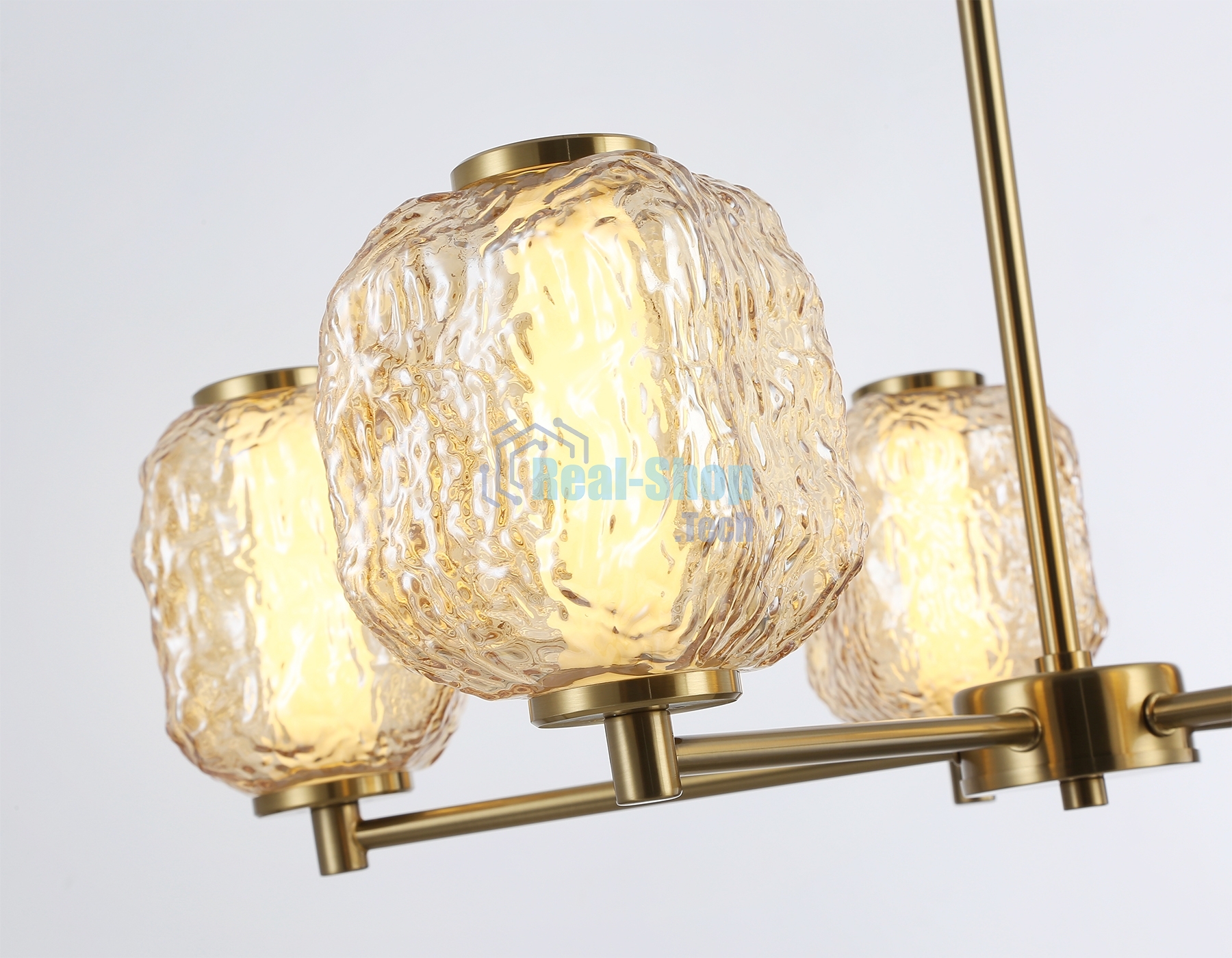 Светильник Ambrella light LH30104/5 SB/TI бронза/янтарь 27W 3000K D660*700