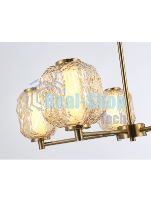 Светильник Ambrella light LH30104/5 SB/TI бронза/янтарь 27W 3000K D660*700