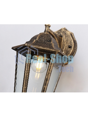Уличный настенный светильник Ambrella light ST2019 GD/BK/CL золото/черный/прозрачный IP54 E27 max 40W 360*150*210