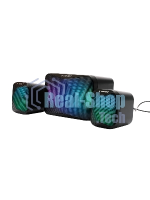 Акустическая система 2.1 Gembird SPK-21R, 11Вт, пластик, рег.громкости, RGB подсветка, черный