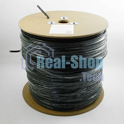 Кабель Cablexpert, SFTP5e, 4 пары, 0.51 мм, медь, однож., экран, оплетка, 305 м, для внешней прокладки, Fluke Test, черный