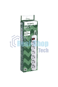 Сетевой фильтр Defender DFS 155 5.0 m, 6 розеток, белый