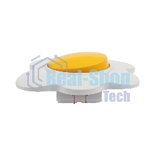 Выключатель одноклавишный Kranz HAPPY Яичница скрытой установки, желтый/белый