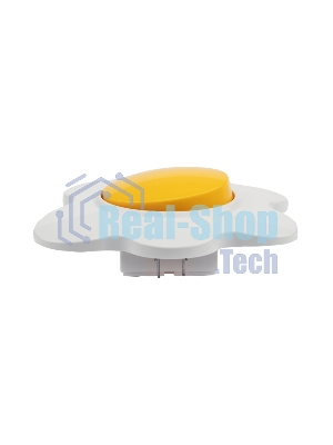 Выключатель одноклавишный Kranz HAPPY Яичница скрытой установки, желтый/белый