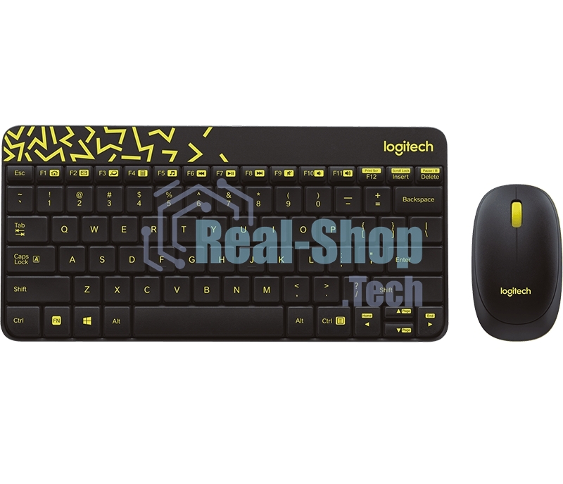 Комплект клавиатура + мышь Logitech Wireless Desktop MK240 Nano черный Retail Combo