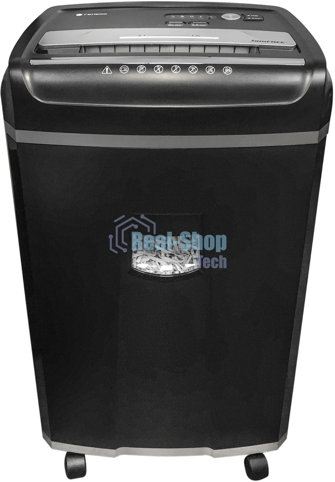 Шредер ГЕЛЕОС УМ35-4 (DIN P-4) фрагмент 3,9x30мм, 26 листов (70гр./м²), 35 литров, Уничт.скобы,скрепки,пл.карты,CD. TouchGuard.JamFree.ECO