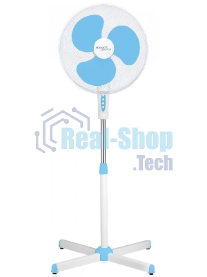 Вентилятор напольный Scarlett SC-SF111B29 45Вт скоростей:3 белый/голубой