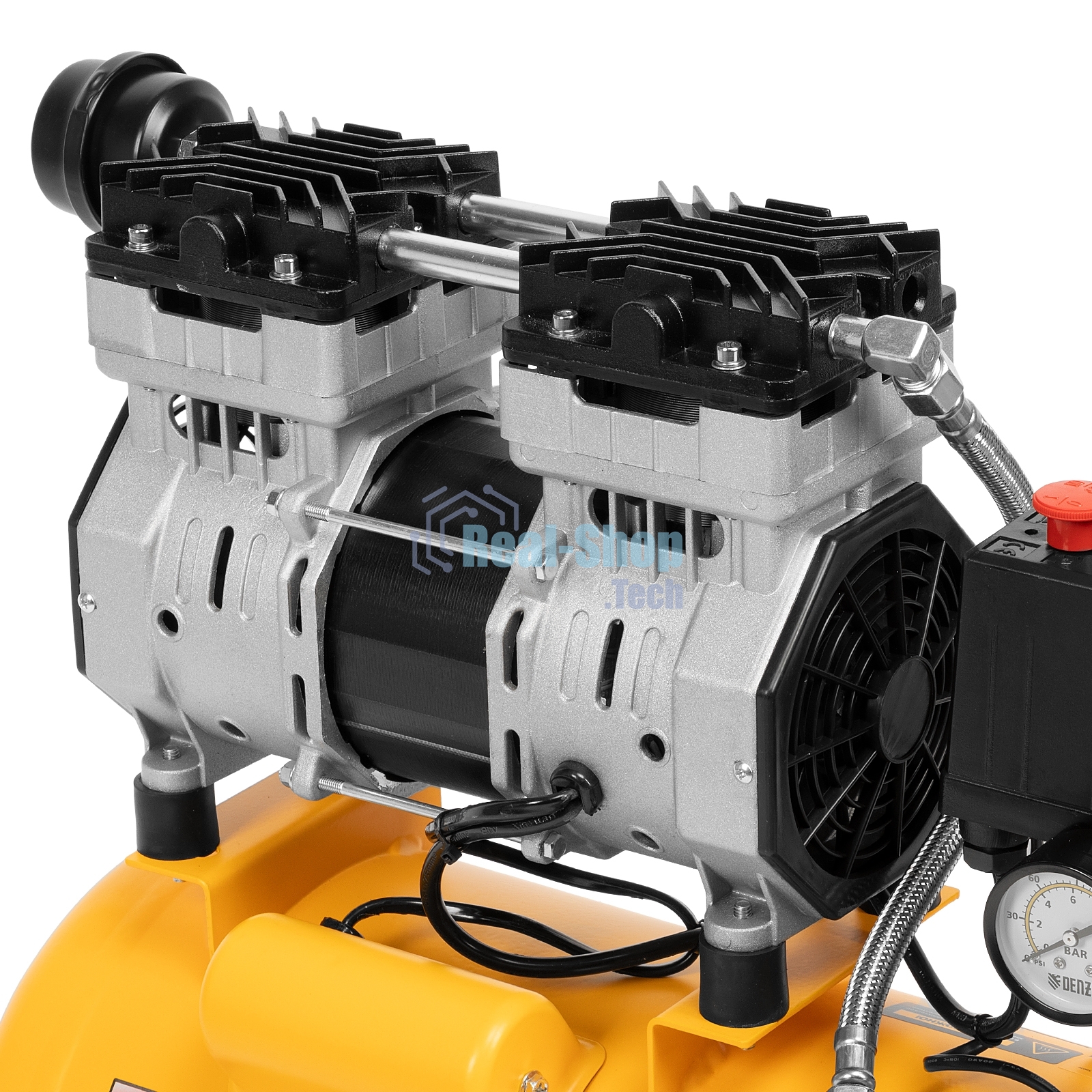 Компрессор Denzel DLS950/24 безмаслянный малошумный 950 Вт, 165 л/мин,ресивер 24 л