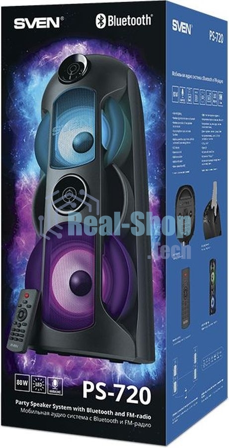 Мобильные колонки Sven PS-720 2.0 черные