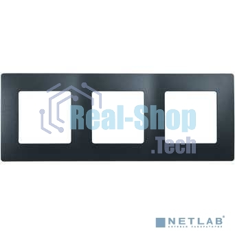 Рамка 3поста антрацит ETIKA