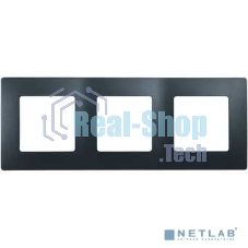 Рамка 3поста антрацит ETIKA