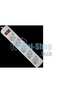 Сетевой фильтр Defender ES, 5.0 м, 5 розеток белый