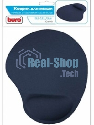 Коврик для мыши Buro матерчатый, синий, 220 х 250 х 4 мм