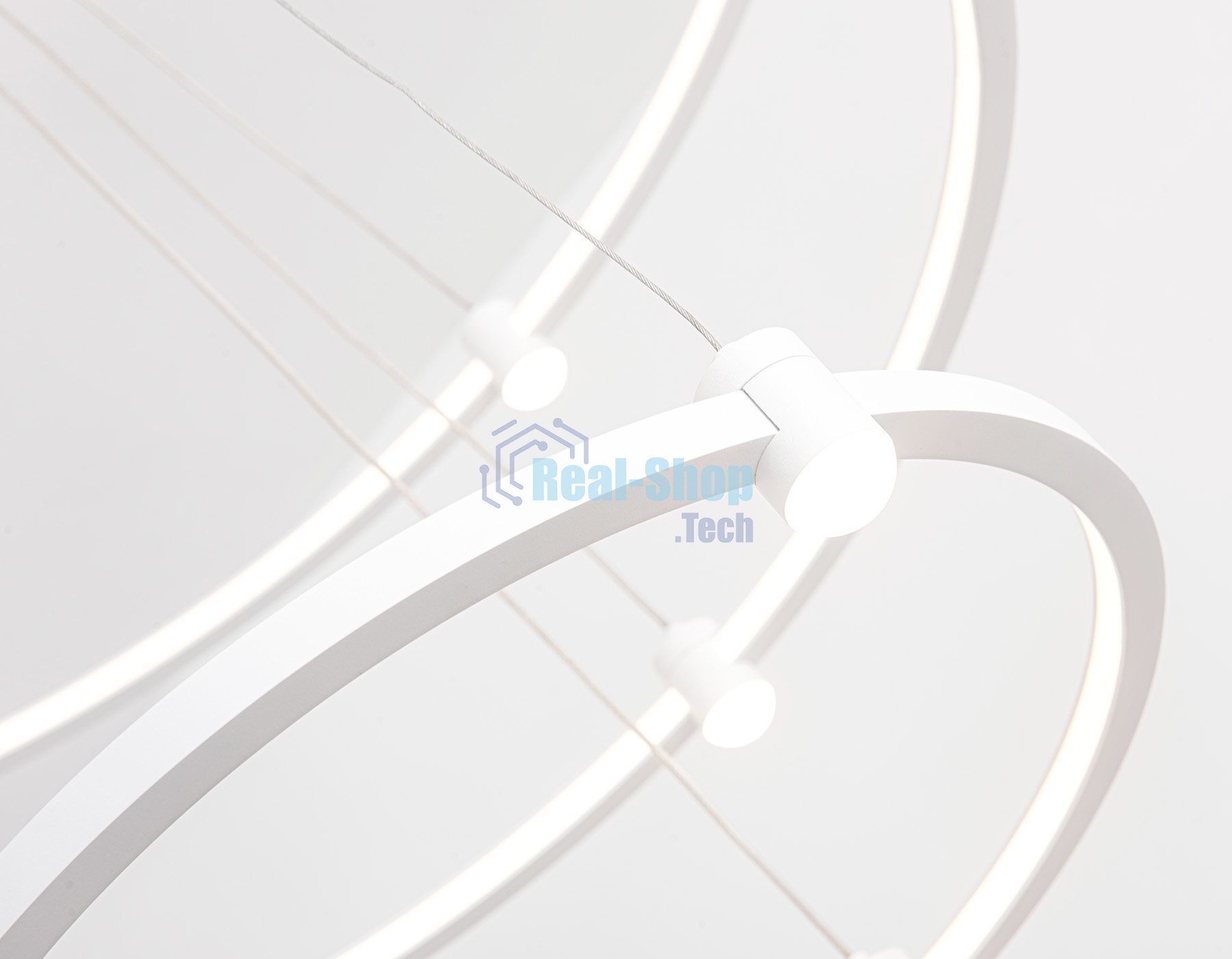 Подвесной светодиодный светильник Ambrella light FL5511/3+9 WH белый 90W 3000K/4200K/6400K D800/600/400*1300 (без ПДУ)