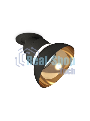 Светильник Ambrella Light XM8102601 SBK/PYG/CL черный песок/золото желтое полированное/прозрачный GX53