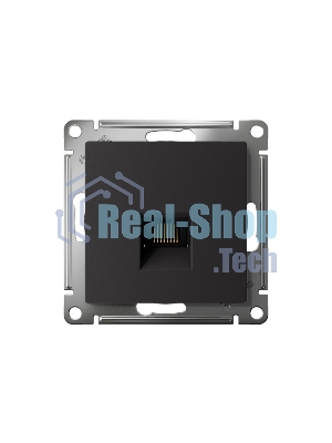 Механизм розетки компьютерной AtlasDesign RJ45 карбон SchE ATN001083