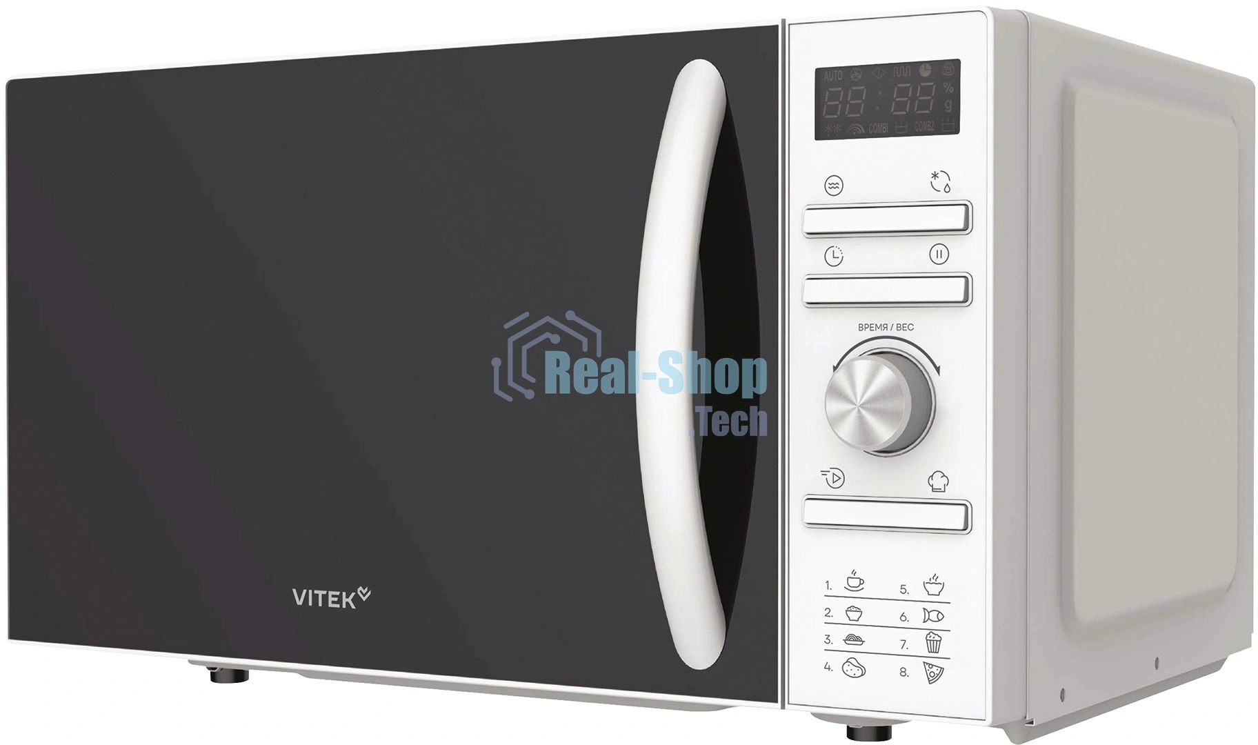 Микроволновая печь Vitek VT-MW0320 белый, 20 л, 700 Вт, переключатели - кнопки, поворотный механизм