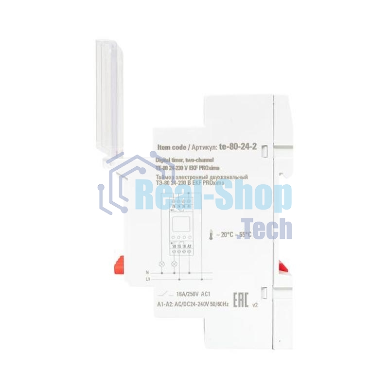 Таймер электронный двухканальный ТЭ-80 24-230В EKF