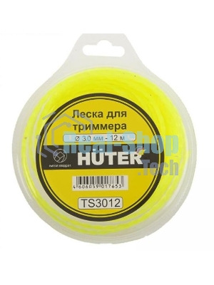 Леска для садовых триммеров Huter TS3012 d=3мм L=12м для Huter GGT-1900S(T) (71/2/3)