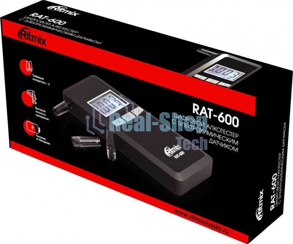 Алкотестер Ritmix RAT-600 черный