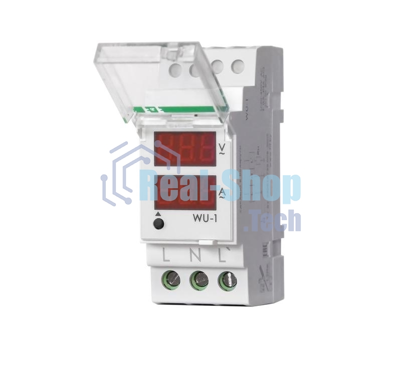 Указатель напряжения и тока WU-1 (однофазный; 0.5-63А 24-250В 40-60Гц 2 модуля; монтаж на DIN-рейке) F&F EA04.011.007