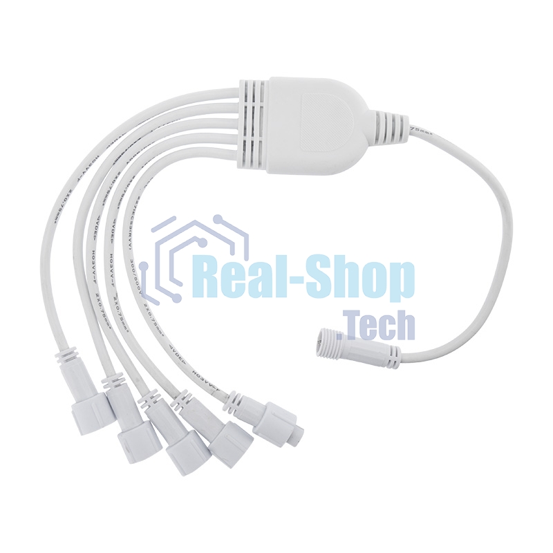 Разветвитель -Y для уличных гирлянд Neon-night Professional (1 вход, 5 выходов) белый ПВХ